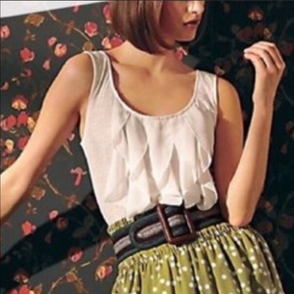 Sold Anthro Deletta Graces Ruffle Tank Top SZ S - Picture 8 of 8